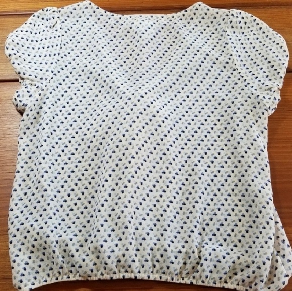 🎀 Retro Print Blouse | Tie Bow Front | Size Small 👚 - Picture 8 of 8